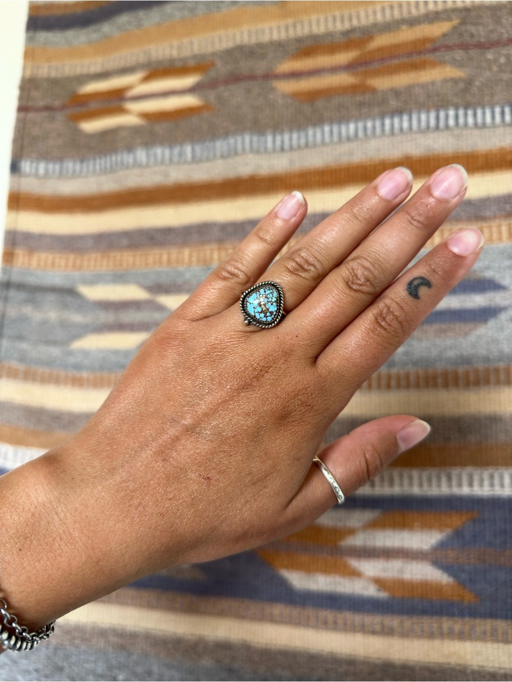 Sterling Silver and Golden Hills Turquoise Ring